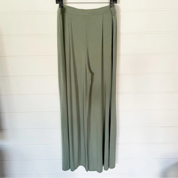 NWT Lulus Knockout Sage Green Wide-Leg Tulip-hem Pants Size XL - Picture 8 of 15